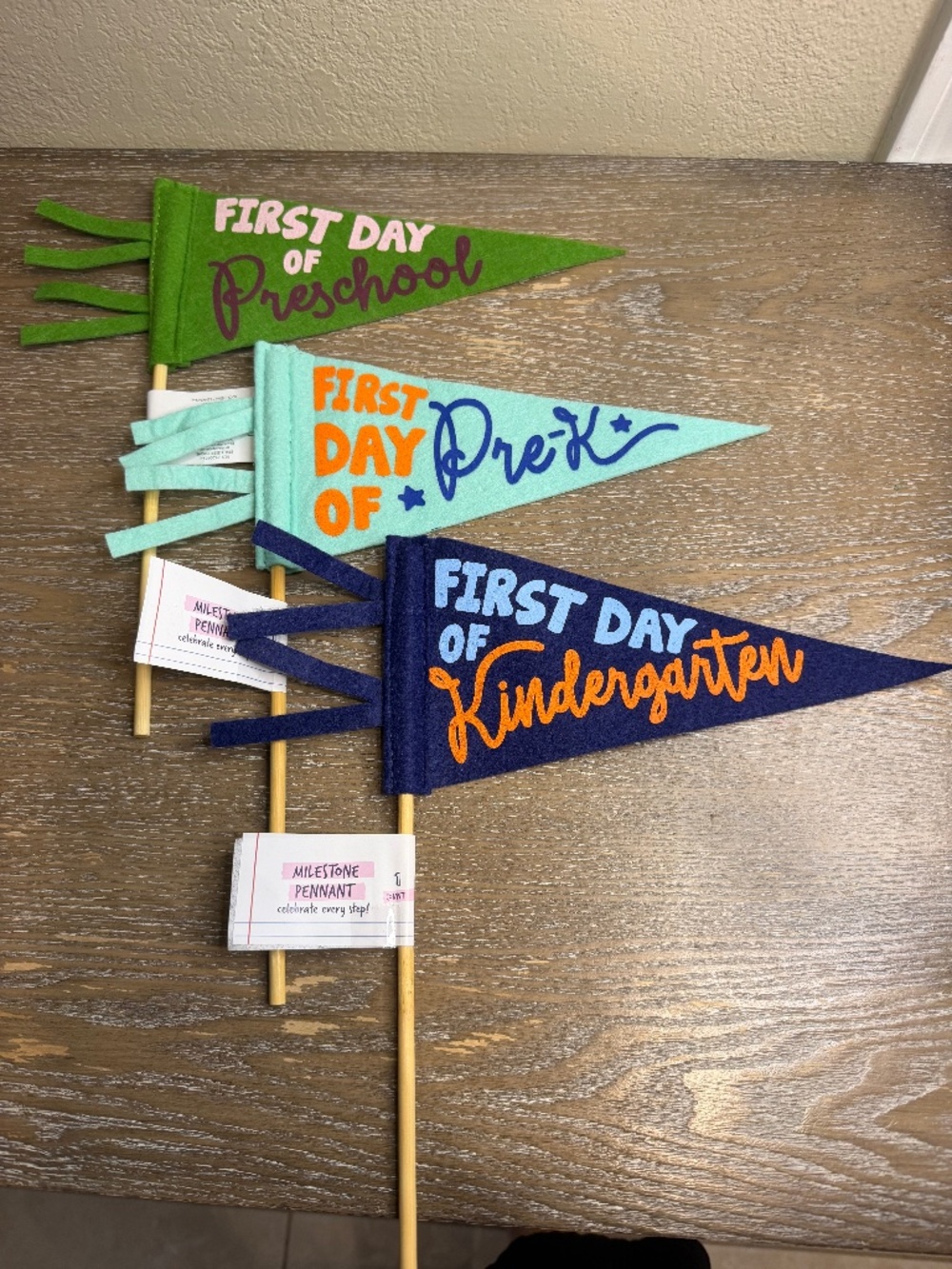 Target School Year Pennants, Preschool, Pre-K, Kindergarten